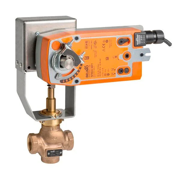 Valve Sets - Belimo Globe Valve 1½" 2-way Cv28 Actuator Spring-return 24V MFT/P HVAC