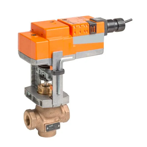 Valve Sets - Belimo Globe Valve ½" 2-way Cv 1.3 Actuator Non-FS 24V ONOFF Floating