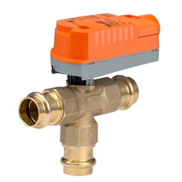 Valve Sets - Belimo ZoneTight Press Fit ¾" 3-way Cv4.6 Actuator Fail-safe 24V ON/OFF NO