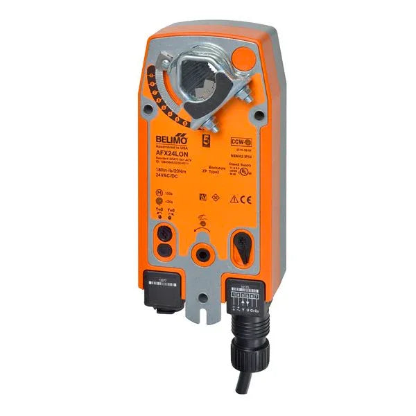 Damper Actuators - Belimo Config Damper Actuator 180 in-lb 20Nm Spring-return 24V Modulating