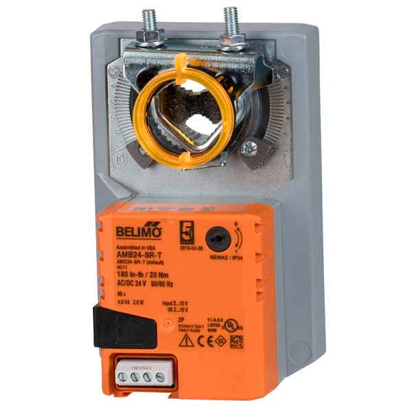Belimo Damper Actuator 180 in-lb 20Nm Nonfail-safe 24V Terminals AMB24