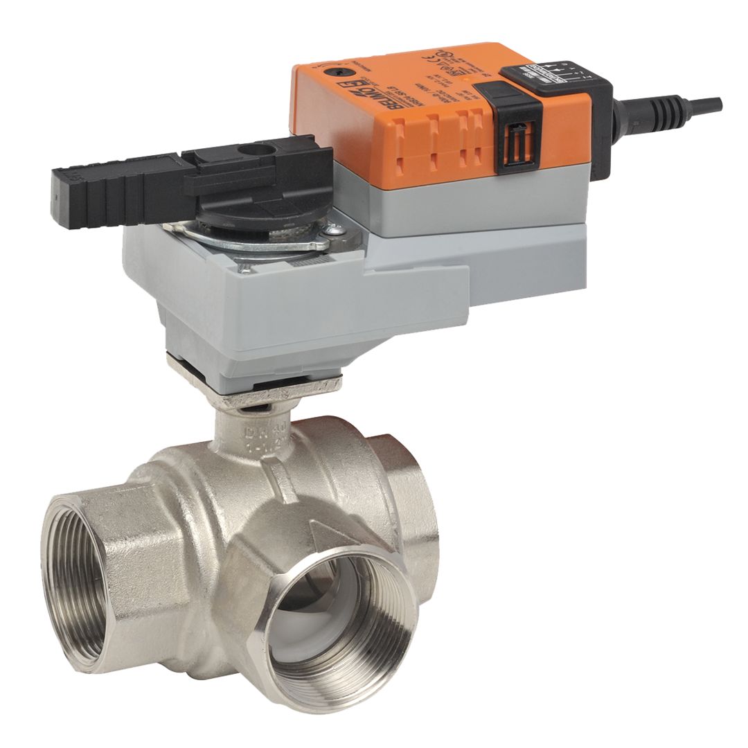 Belimo CCV ½" 3-way Cv0.46 Actuator Nonfail-safe 24V MFT/Programmable