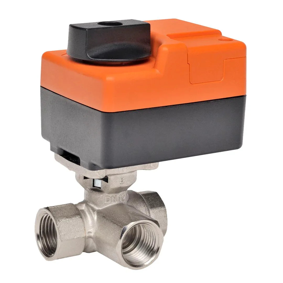 Valve Sets - Belimo CCV ½" 3-way Cv 16 Actuator Nonfail-safe 24V ONOFF Floating HVAC