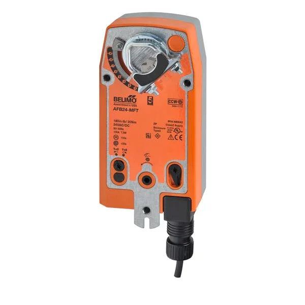 Damper Actuators - Belimo Damper Actuator 180 in-lb 20Nm Spring-return 24V MFT/Programmable