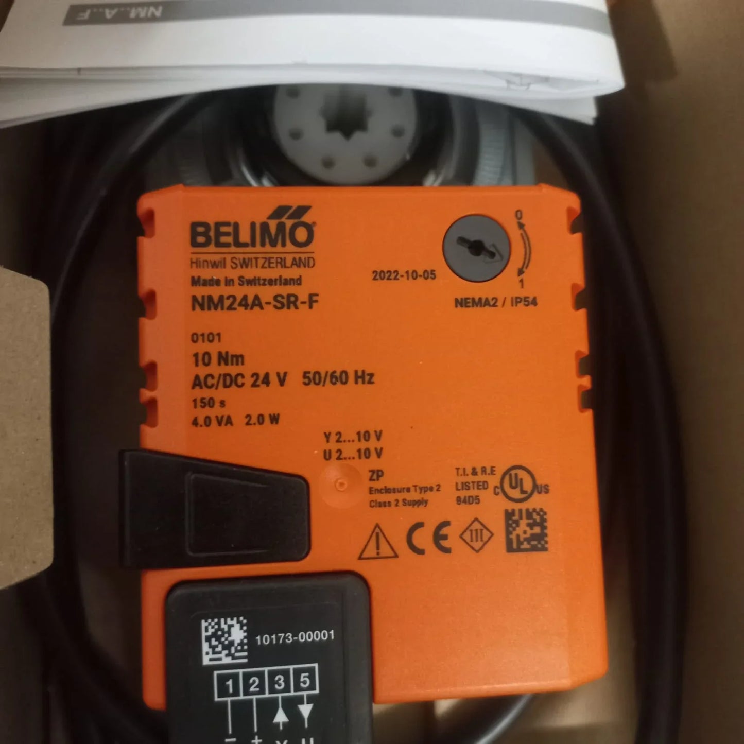 Damper Actuators - Belimo 10Nm Modulating Control Damper Actuator 24V NM24A-SR HVAC Controls
