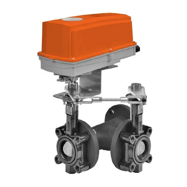 Valve Sets - Belimo Butterfly Valve 2½" 3-way Cv146 Actuator Non-FS 24V 2- 10V HVAC