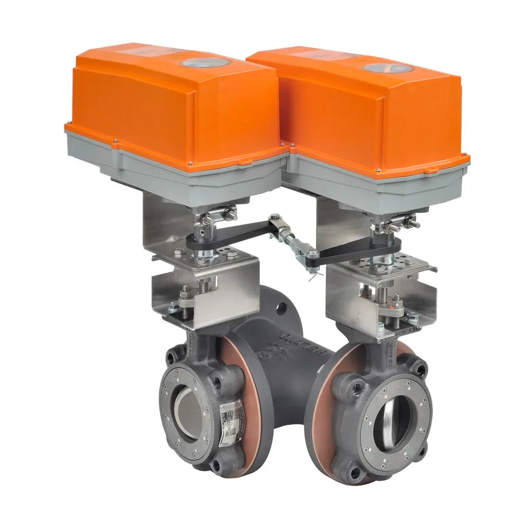 Valve Sets - Belimo Butterfly Valve 4" 3-way Cv451 Actuator Nonfail-safe 24V Modulating