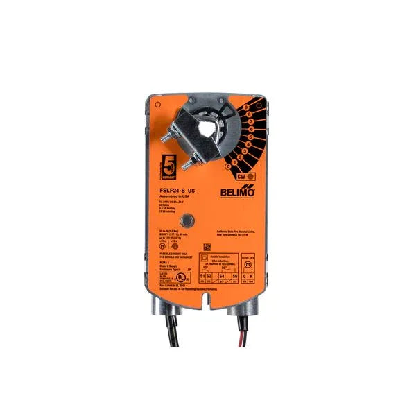 Damper Actuators - Belimo Fire & Smoke Actuator 3.5Nm 0-177°C Spring-return 24V ON/OFF SPST