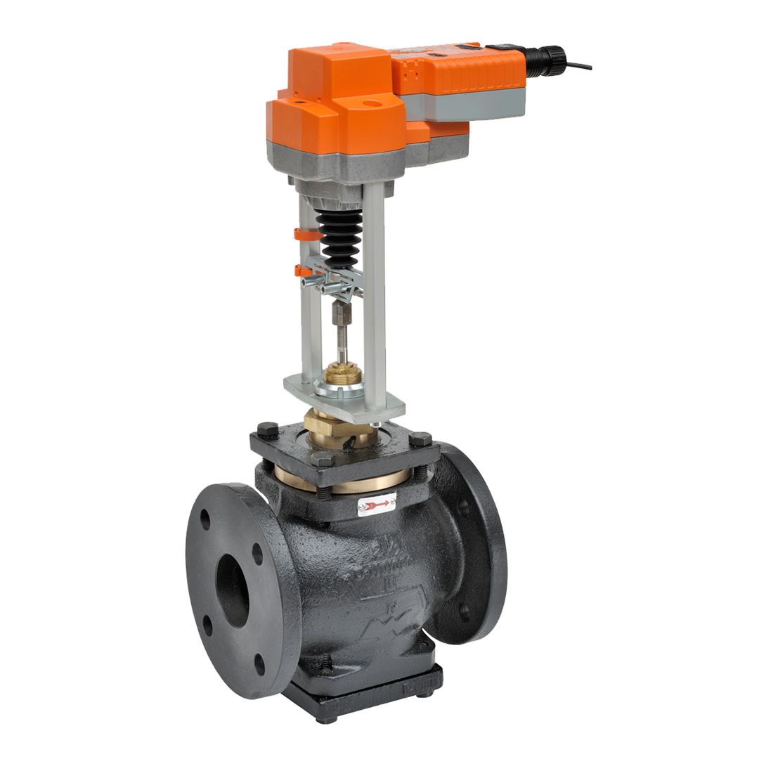 Belimo Globe Valve 5" 2-way Cv 263 24V Actuator Fail-safe ON/OFF Float