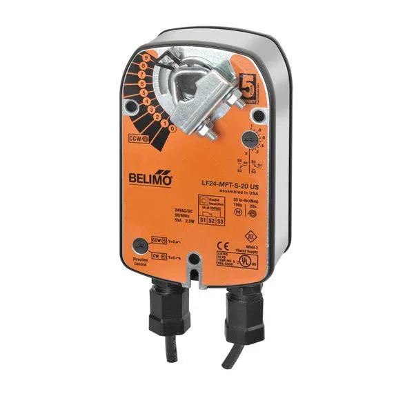 Damper Actuators - Belimo Damper Actuator 4Nm Spring-return 24V 6…9 V SPDT MFT/Programmable