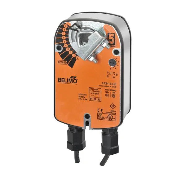 Damper Actuators - Belimo Damper Actuator 35 in-lb 4 Nm Spring-return 24V ON/OFF 1xSPDT
