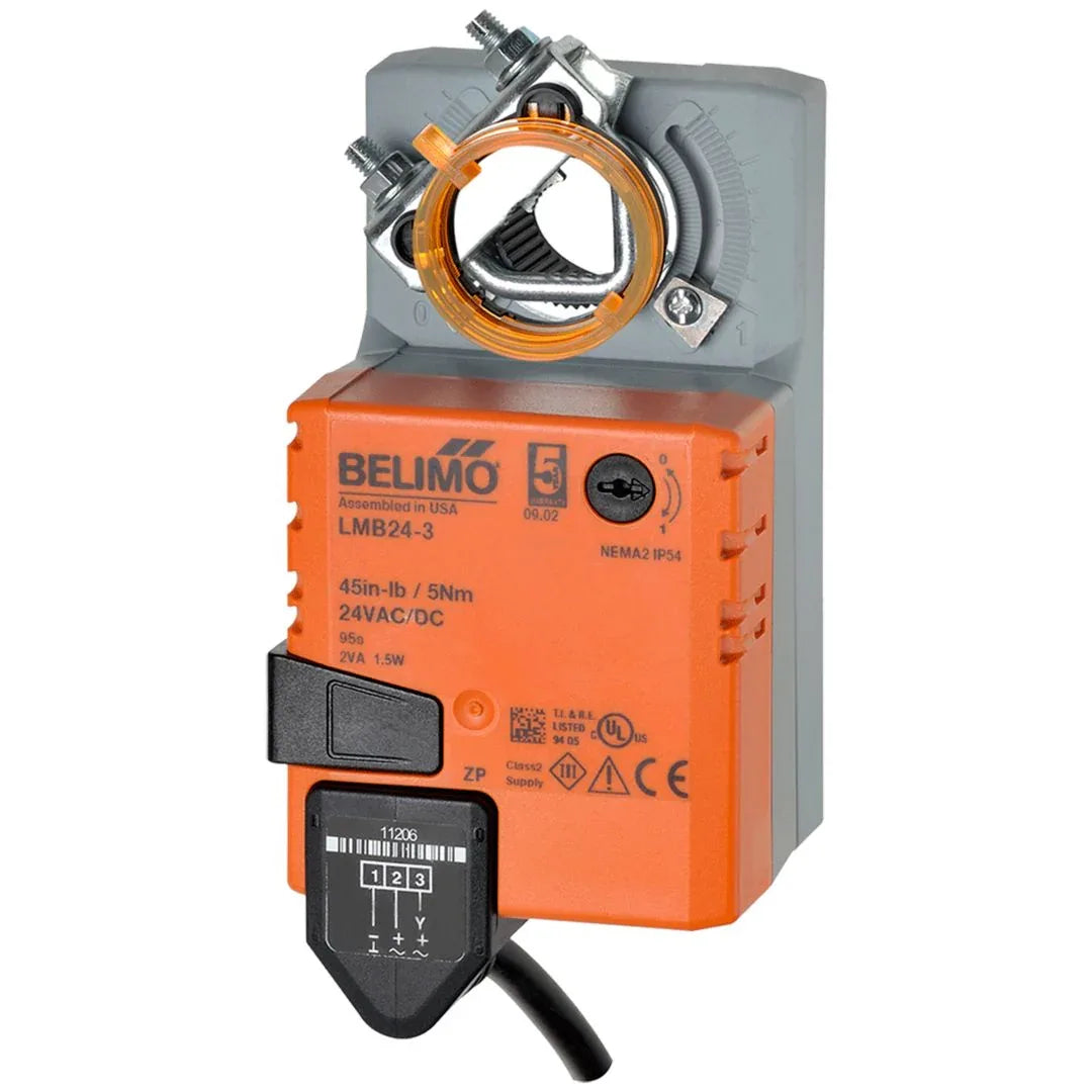 Valve Actuators - Belimo Valve Actuator Non-FS 24V ON/OFF Floating Point LMB24-3-X1 HVAC