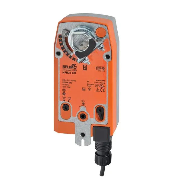Damper Actuators - Belimo Damper Actuator 90 in-lb 10 Nm Spring-return 24V Modulating HVAC