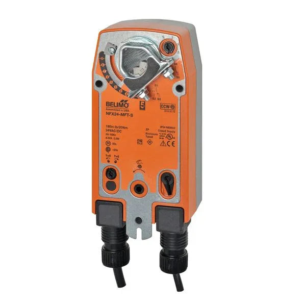 Damper Actuators - Belimo NFX24 Damper Actuator 10Nm Spring-return 24V SPDT MFT/Program