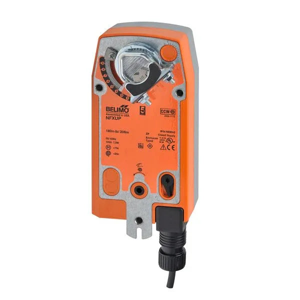 Damper Actuators - Belimo Config Damper Actuator 10Nm Spring-return 24-240V ON/OFF NFXUP