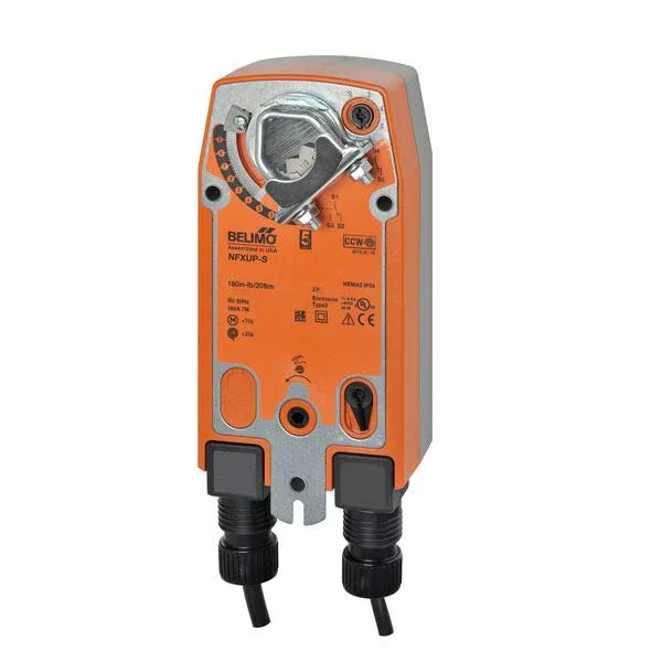 Damper Actuators - Belimo Damper Actuator 90 in-lb 10Nm Spring-return 24-240V ON/OFF SPDT