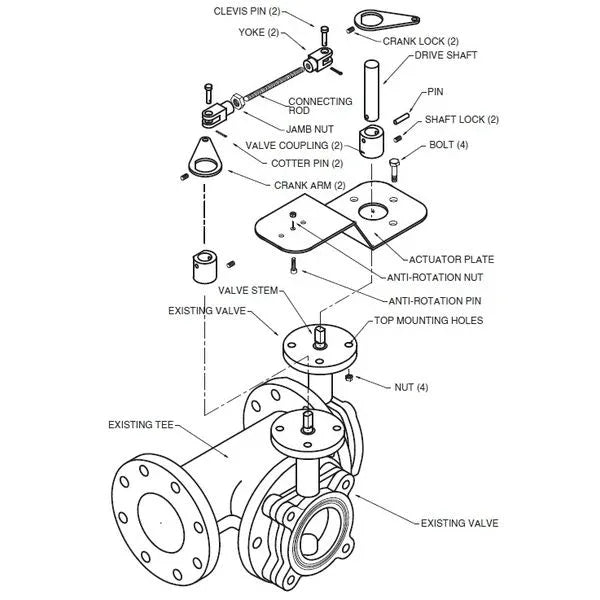 Accessories - Belimo Butterfly Valve Linkage for Victaulic with Belimo Actuators HVAC