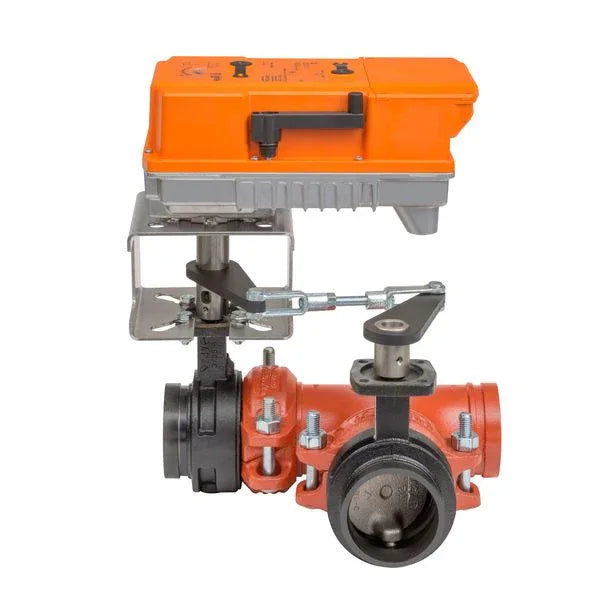 Valve Sets - Belimo Butterfly Valve 5" 3-way Cv1200 Actuator Non-FS 24-240V ON/OFF Float SPDT