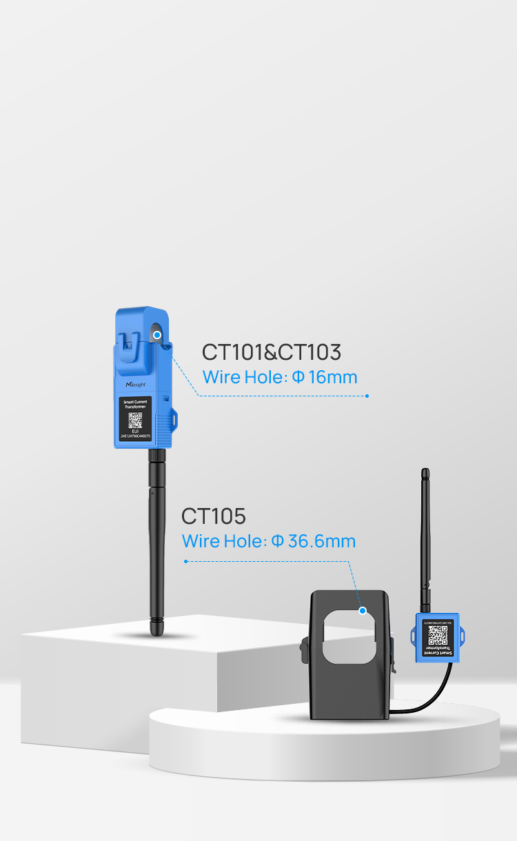 Electric Power Sensor Energy Saving Milesight CT10x Smart Current TX
