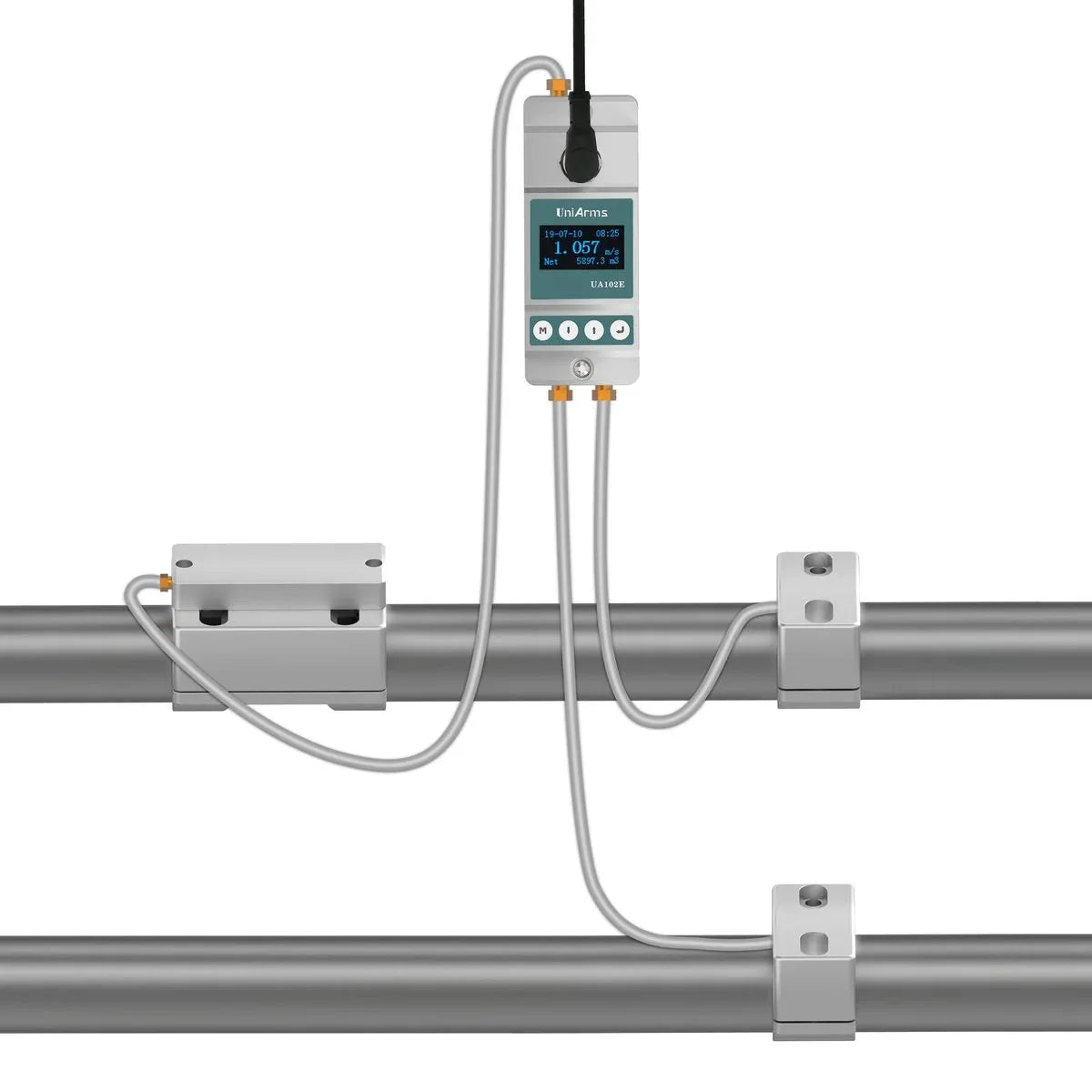 Meters - Uniarms OD9 Ultrasonic Flow Meter Clamp-on 24V OLED 4-20mA Modbus LoRa