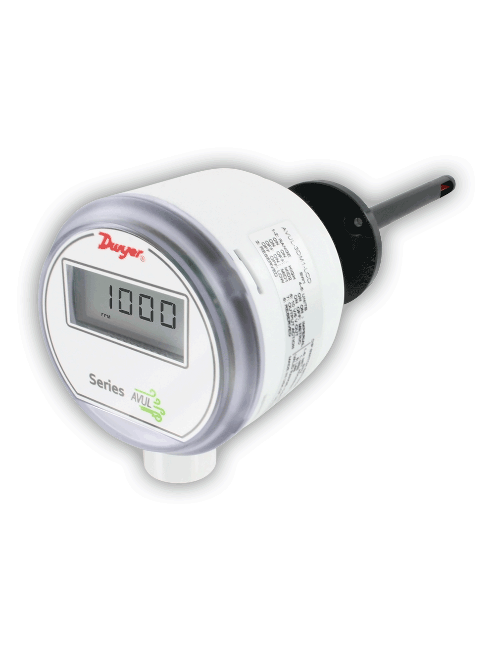 Dwyer Air Flow Transmitter 3% Accuracy LCD 0…10V 4…20mA 24V AC/DC HVAC