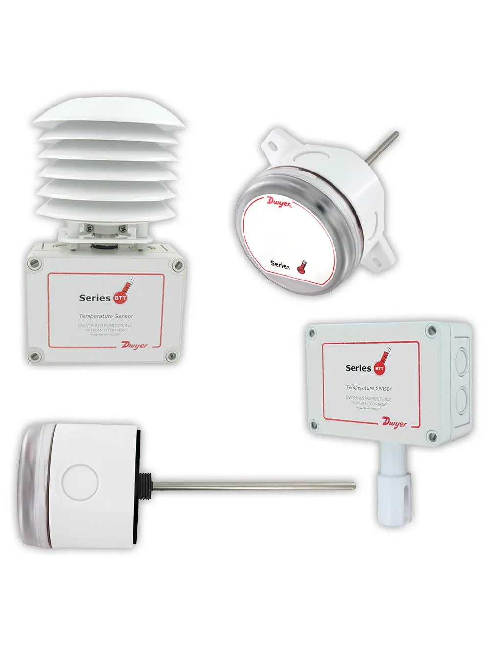 Sensors - Dwyer Air Duct Temperature Transmitter 6.0" 0…10V 24V BTT-D06-2 HVAC