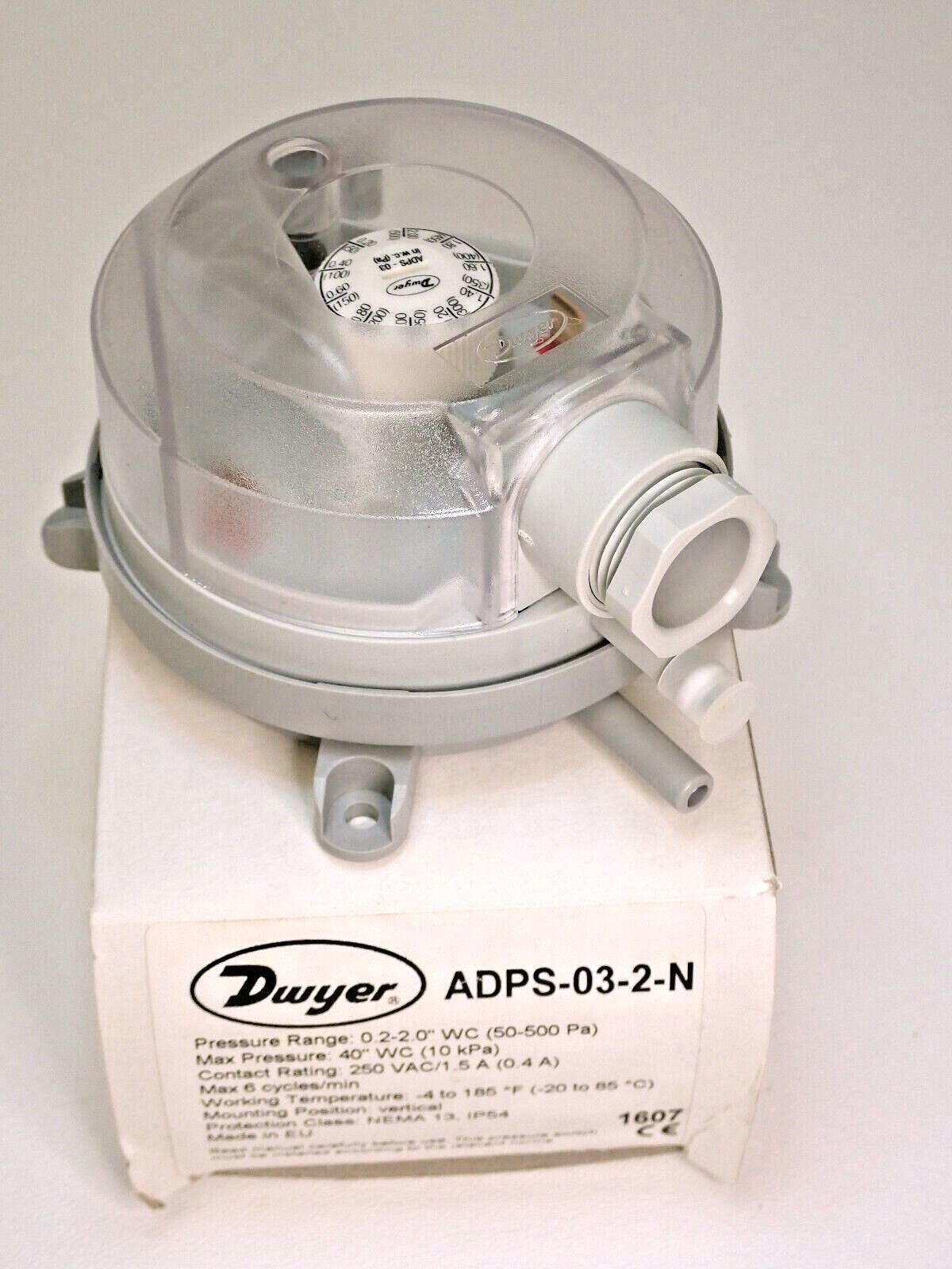Dwyer Air Differential Pressure Switch 20…300 Pa ADPS-08-2-N HVAC Air
