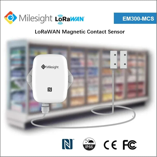 Switches - Milesight IP67 Magnetic Contact Switch Data Logger LoRa Battery EM300-MCS