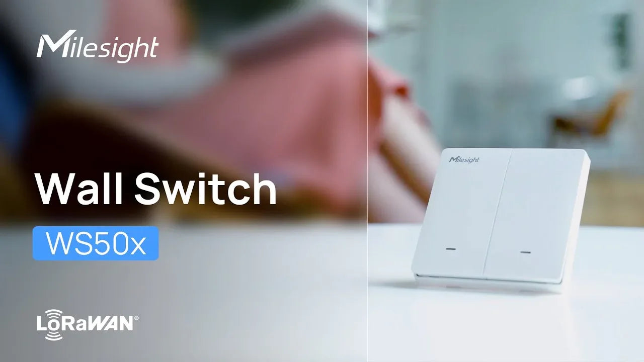 Switches - Milesight Smart Wall Switch White 86-type 1-gang LoRa D2D 2-3-wire IoT