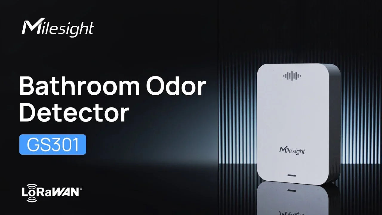 Sensors - Milesight Toilet Odor Detector NH3 H2S Data Logger LoRa D2D Battery
