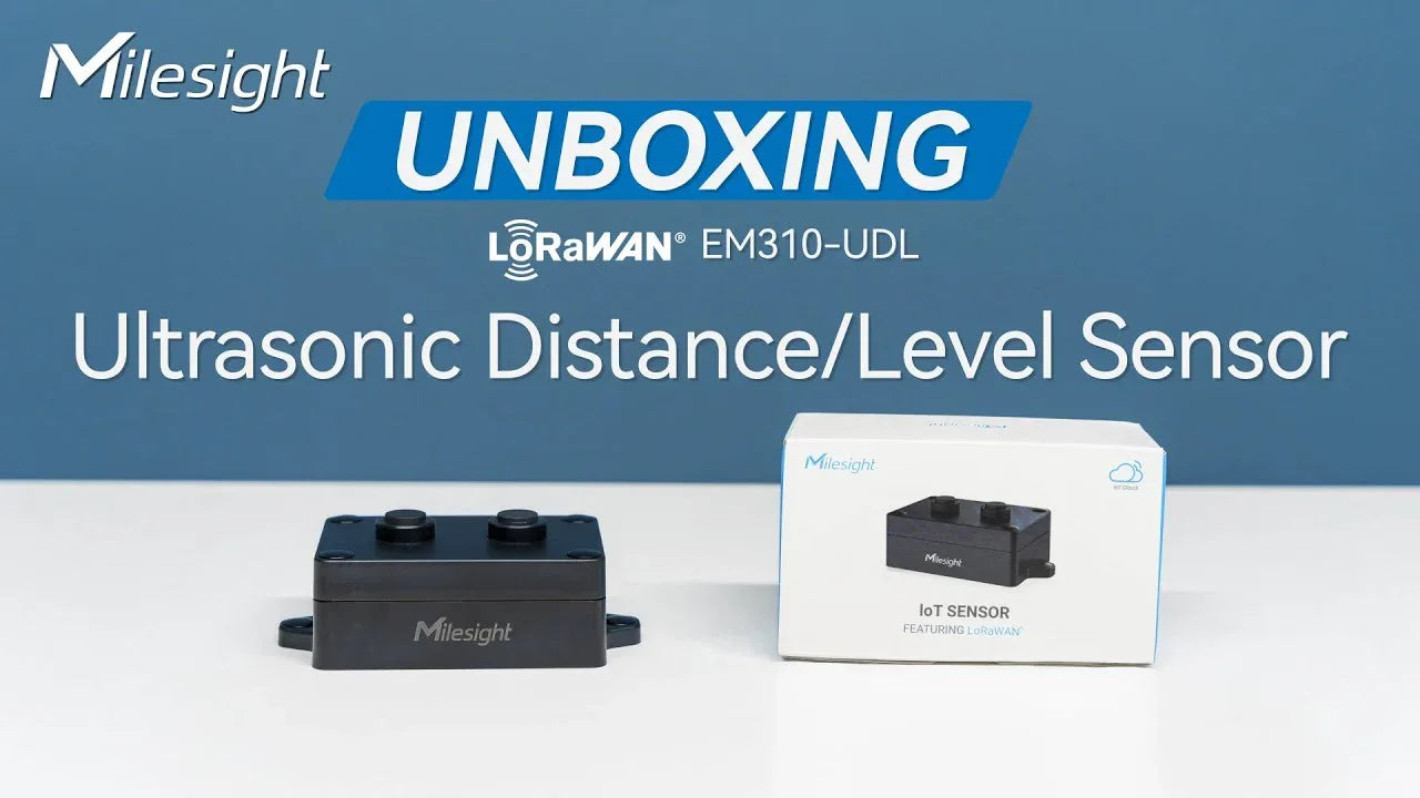 Sensors - Milesight IP67 Ultrasonic Distance Sensor Accelerometer 3cm Blind IoT