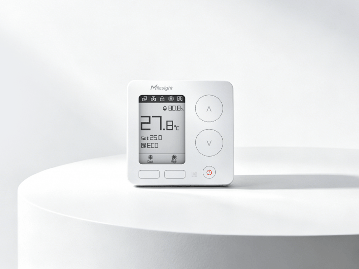 Milesight WT30x Smart Fan Coil Thermostat — LoRaWAN FCU thermostat for commercial HVAC retrofits