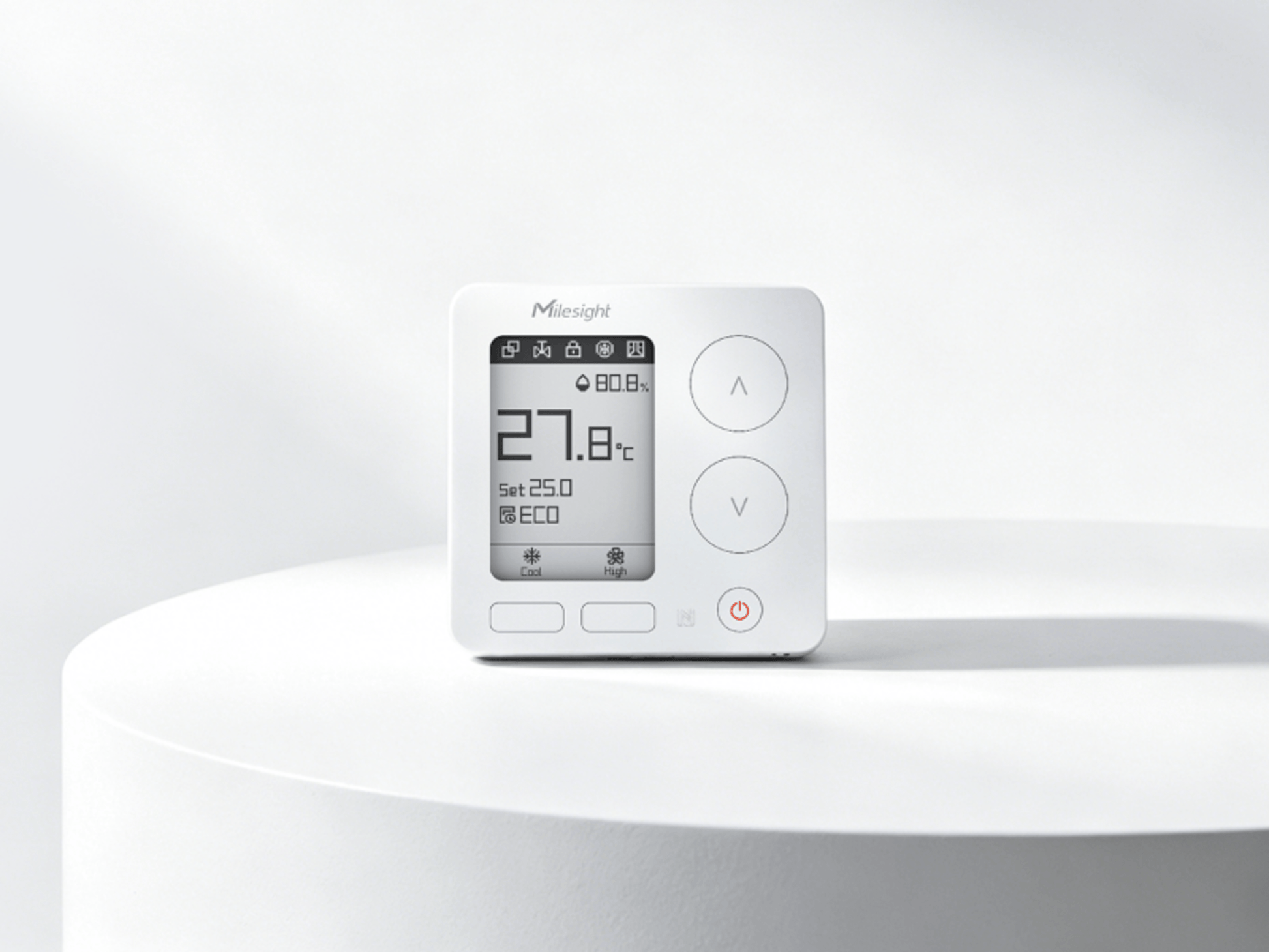 Milesight WT30x Smart Fan Coil Thermostat — LoRaWAN FCU thermostat for commercial HVAC retrofits