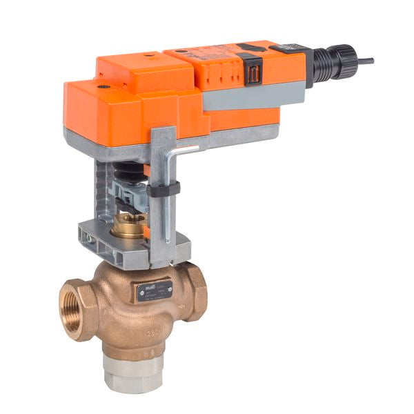 Belimo Globe Valve ½" 3-way Cv4.4 Actuator Nonfail-safe 24V MFT/Program