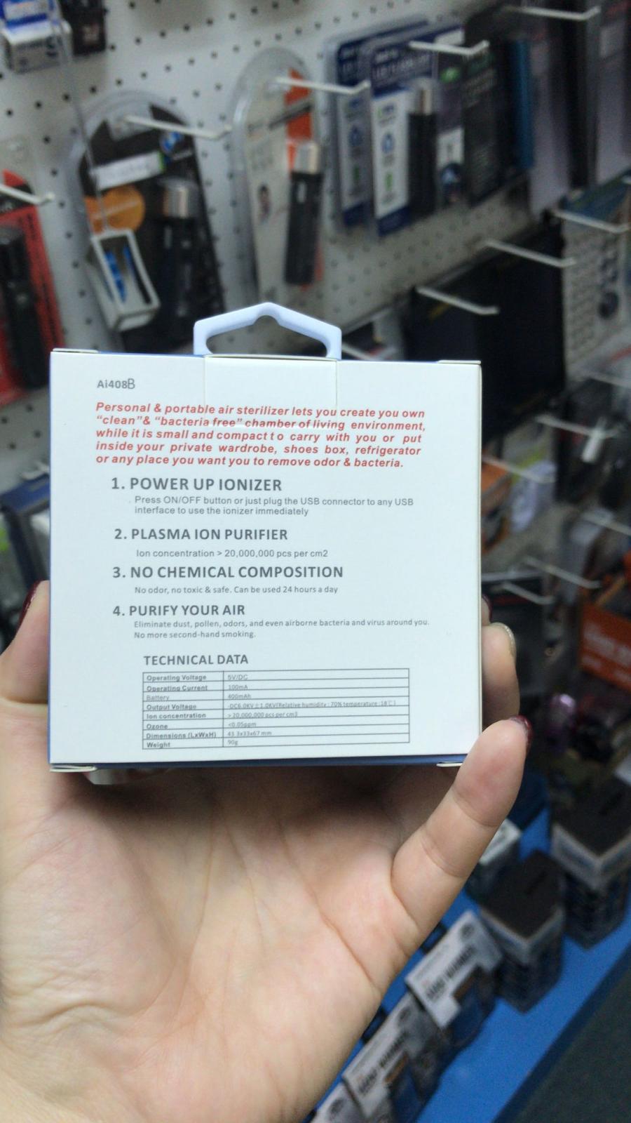 Cleaners - Smart Team Portable USB Plasma Air Sterilizer & Deodorizer on Battery