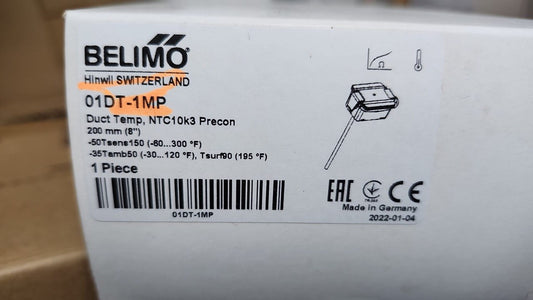 Belimo 01DT-1MP Duct/pipe Insertion Type Temperature Sensor NTC10K3 200mm