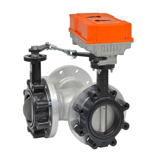 Belimo Butterfly Valve 4" 3-way Cv600 Actuator Non-FS 24-240V ON/OFF Float SPDT