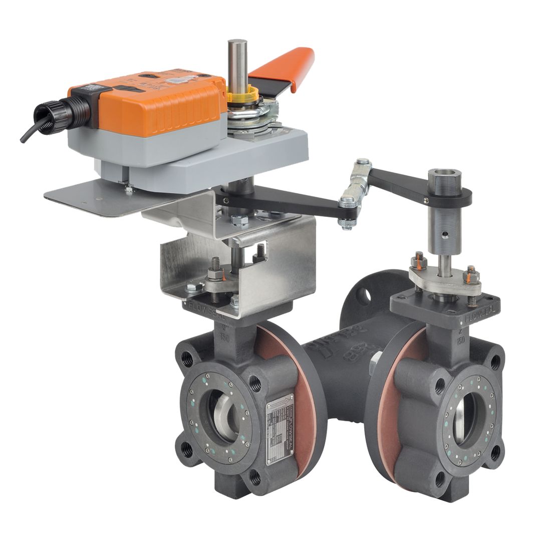 Belimo Butterfly Valve 2½" 3-way Cv146 Actuator Fail-safe 24V MFT/P