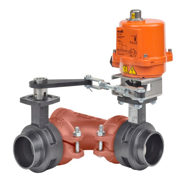 Belimo Butterfly Valve 6" 3-way Cv1800 Actuator Non-FS 230V ON/OFF Float SPDT