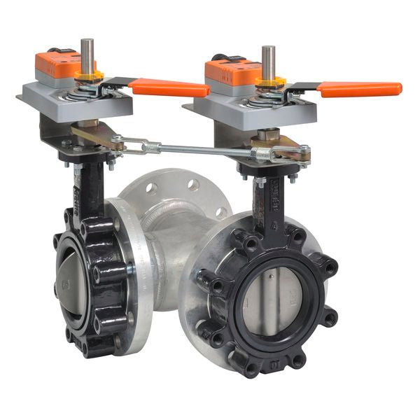 Belimo Butterfly Valve 4" 3-way Cv451 Actuator Fail-safe 24V MFT/Pro