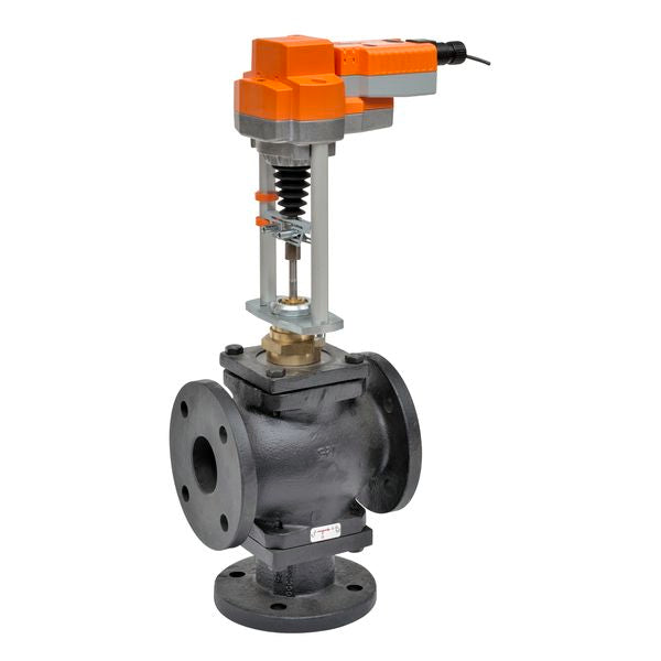 Belimo 3-way 2½" Globe Valve Cv68 Actuator Fail-safe 24V MFT/Program