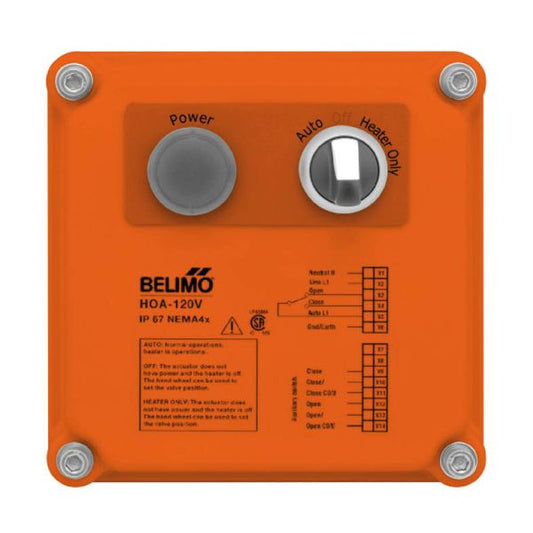 Belimo HOA-24V Local Device To Remove Power HOA-120V HVAC Controls