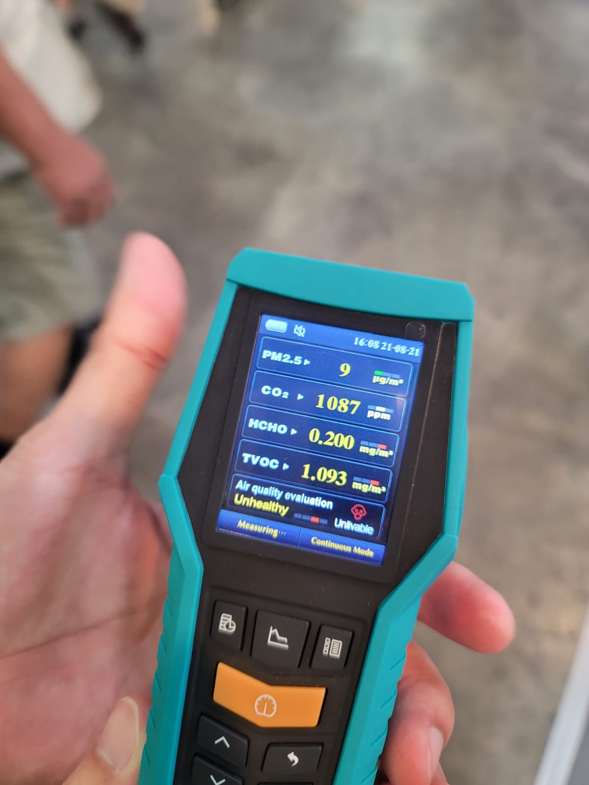 Smart-128 CO2 Formaldehyde TVOC Dust IAQ Monitor Portable