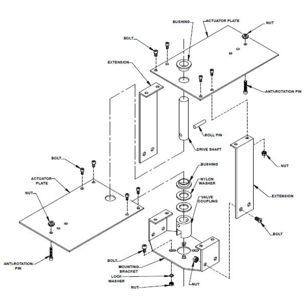 Belimo Retrofit Ball Valve Linkage for UBSP0006 HVAC Water-side HVAC