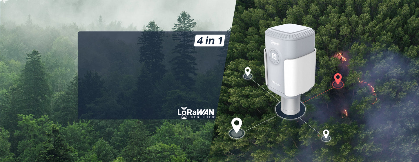 Milesight IP65 CO2 Relative Humidity Baro Sensors Fermentation Cellar Data Logger