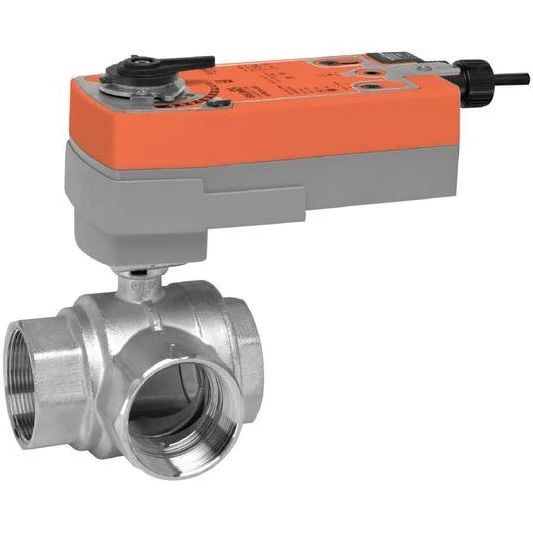 Belimo CCV 1¼" 3-way Cv25 Actuator Spring-return 24V SPDT MFT/Program