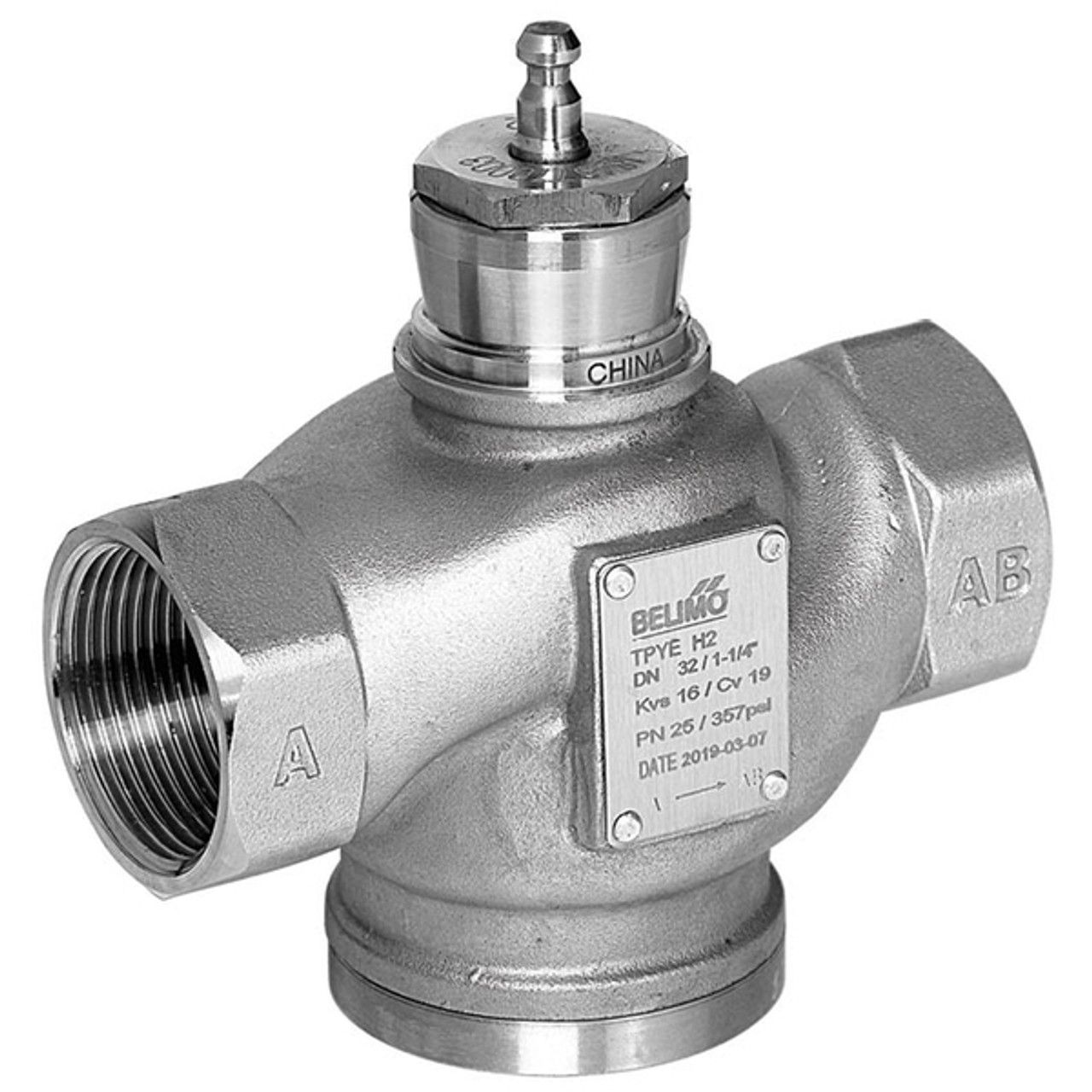 Belimo 50mm 2-way Globe Valve Kv40 H250S-P Hot Chilled Water Control