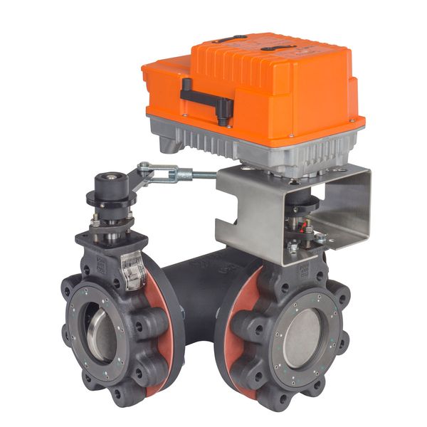 Belimo Butterfly Valve 3" 3-way Cv228 Actuator Fail-safe 24-240V SPDT IoT MFT/P