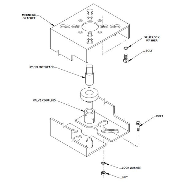 Belimo Retrofit Ball Valve Linkage for UBSP0008 HVAC Water-side HVAC