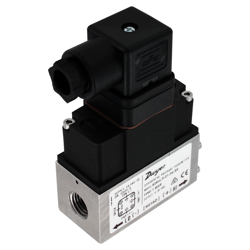 Dwyer Water Differential Pressure Transmitter 0…1 Bar 4-20mA 24VDC HVAC